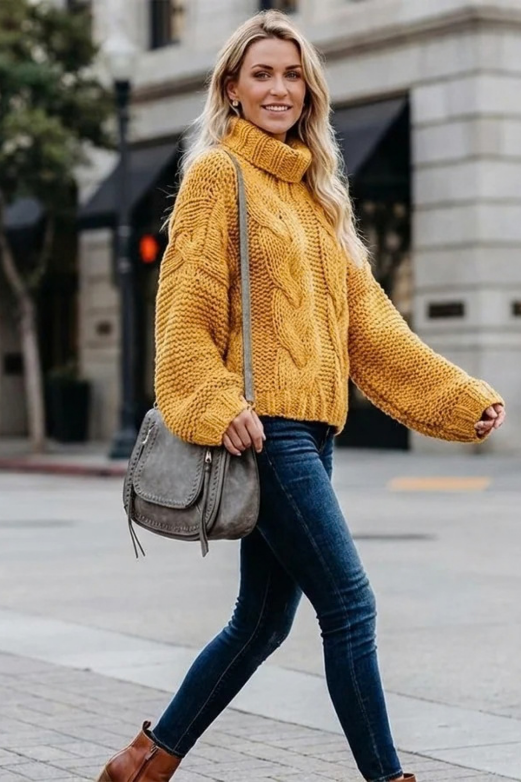 Women’s Turtleneck Sweater Chunky Knit Cozy Style
