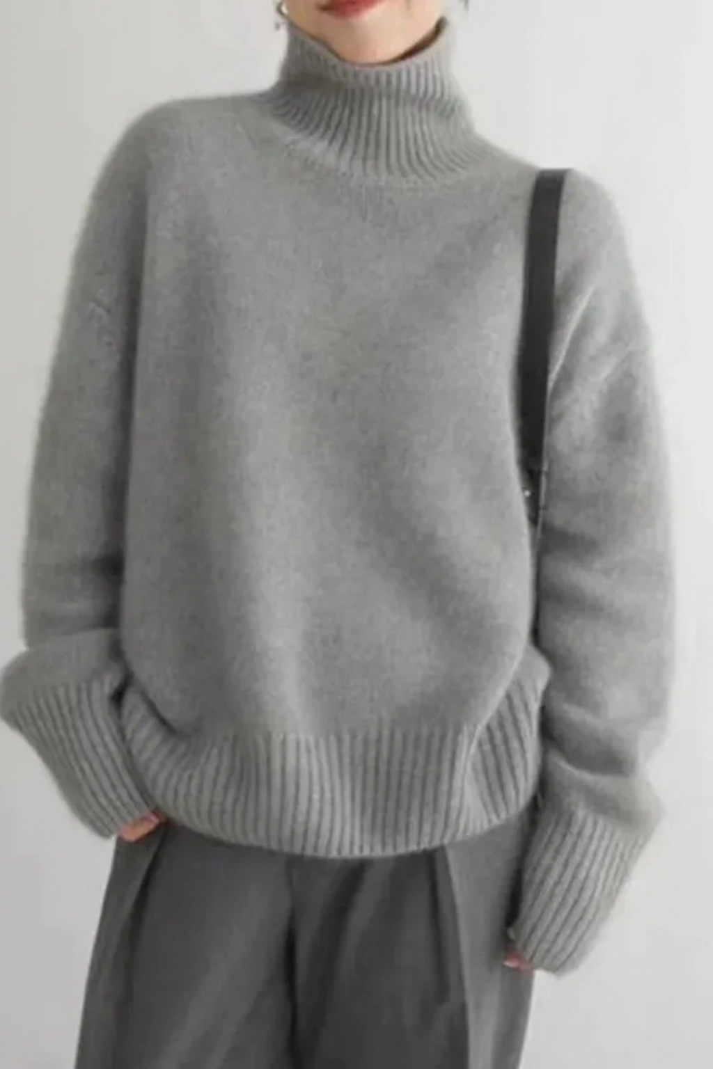 Turtleneck Sweater Relaxed Fit Cozy Style