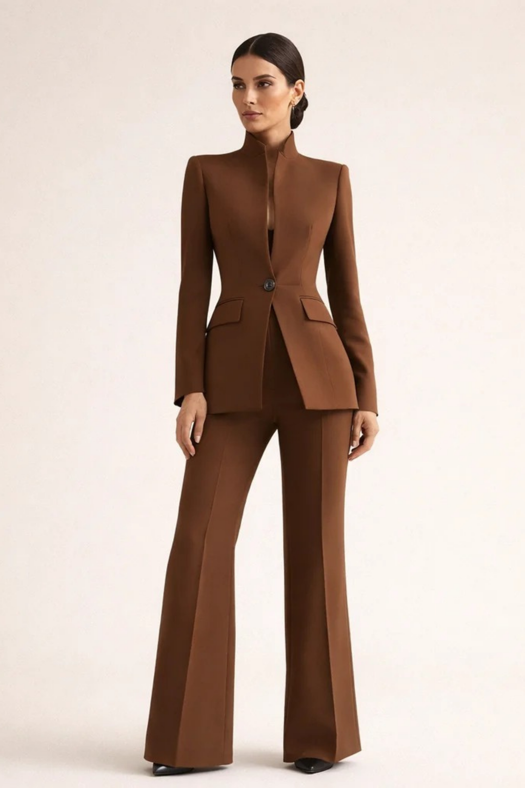 Women’s Two Piece Set Tailored Blazer Elegant Style