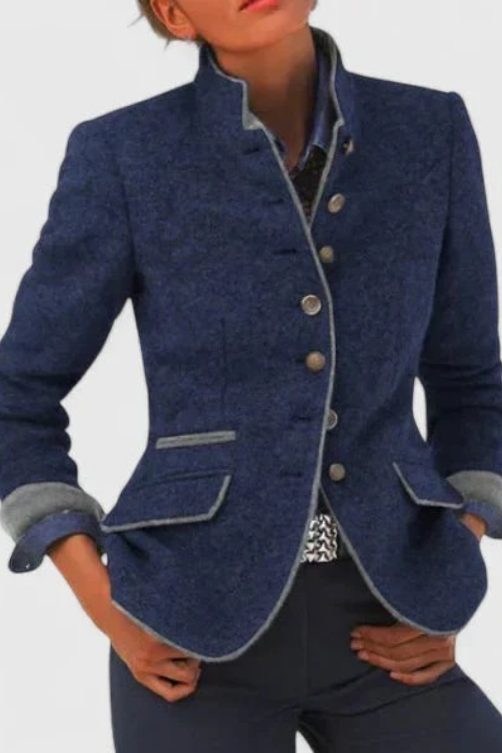 Women’s Button Front Cardigan Tailored Classic Style