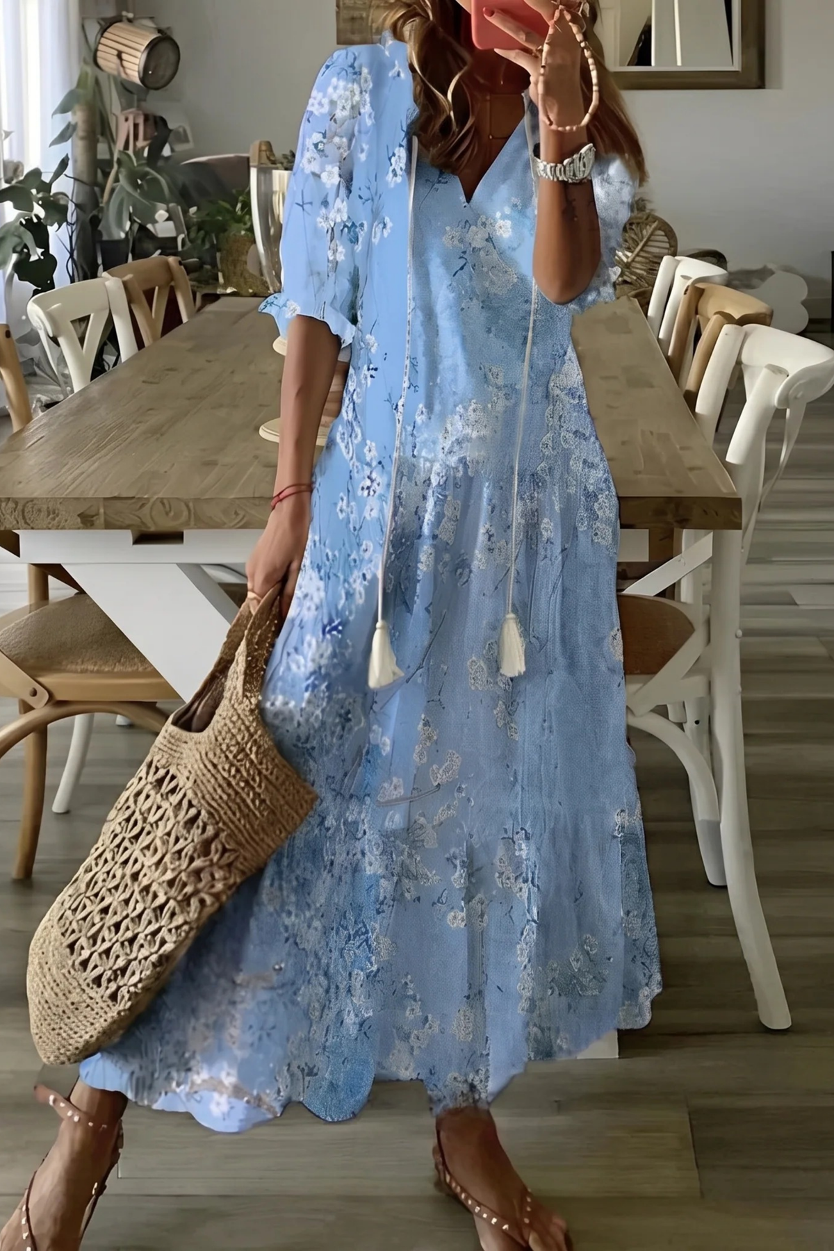 Boho Maxi Dress Relaxed Casual Style