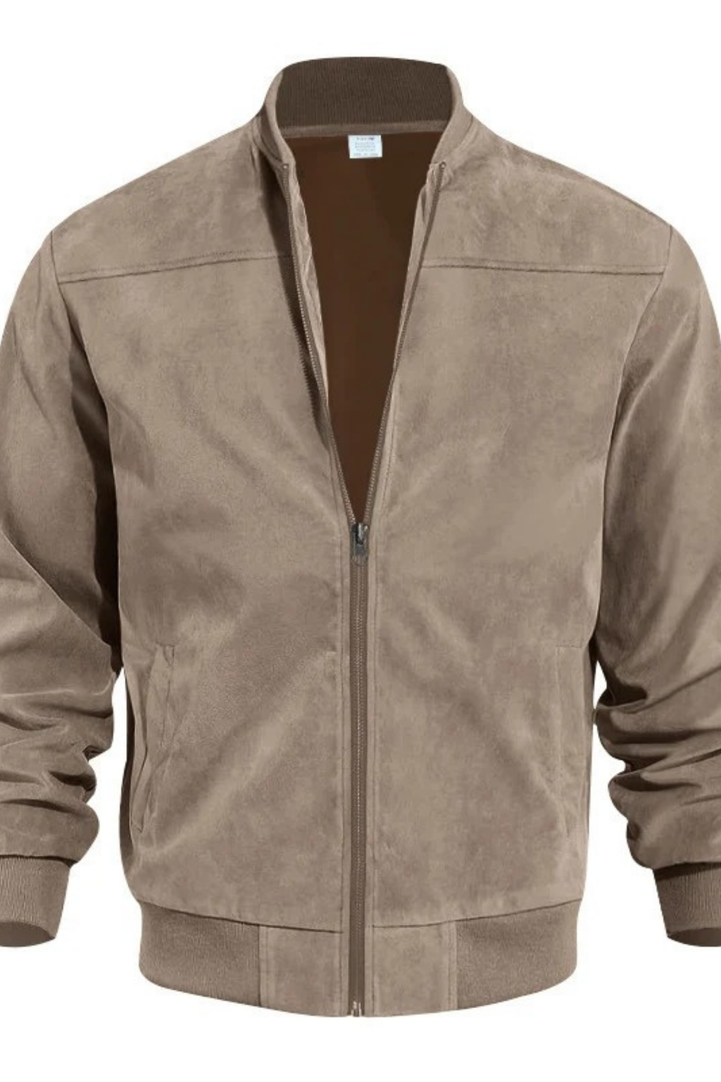 Zip Front Bomber Jacket Modern Casual Style