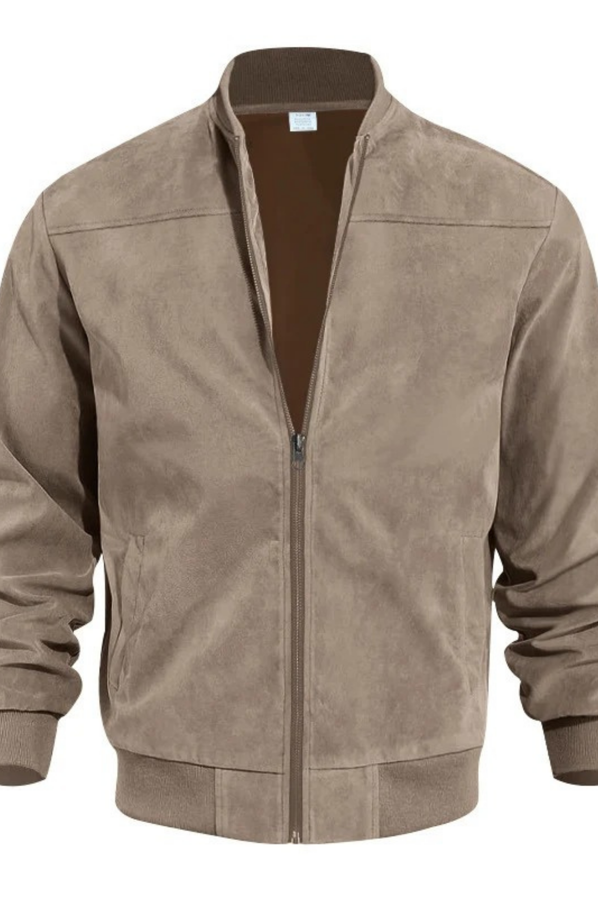 Zip Front Bomber Jacket Modern Casual Style