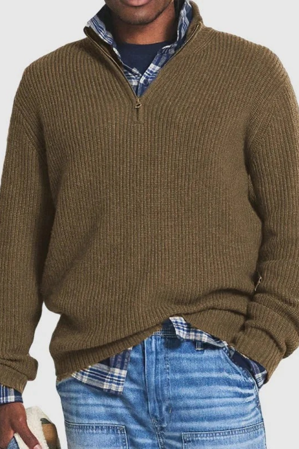Quarter Zip Sweater Classic Casual Style