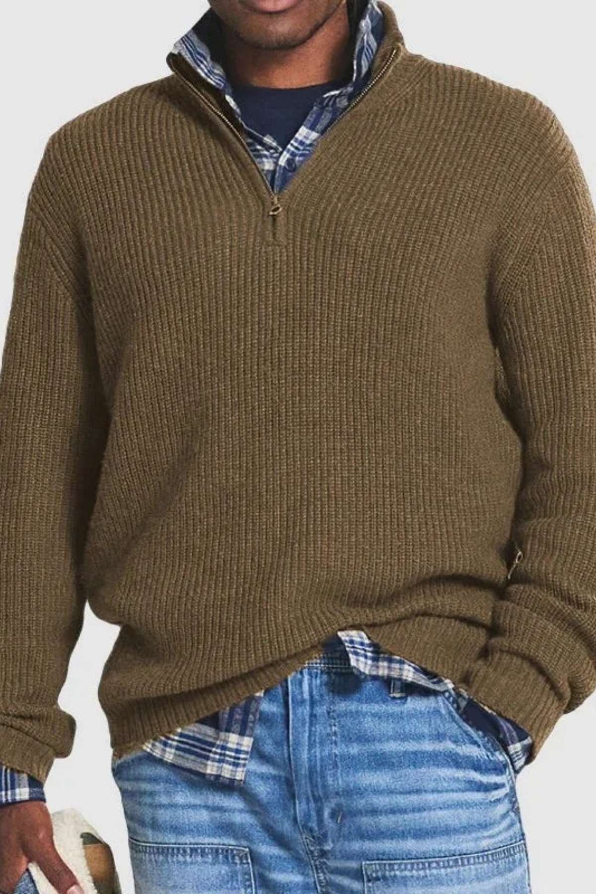 Quarter Zip Sweater Classic Casual Style