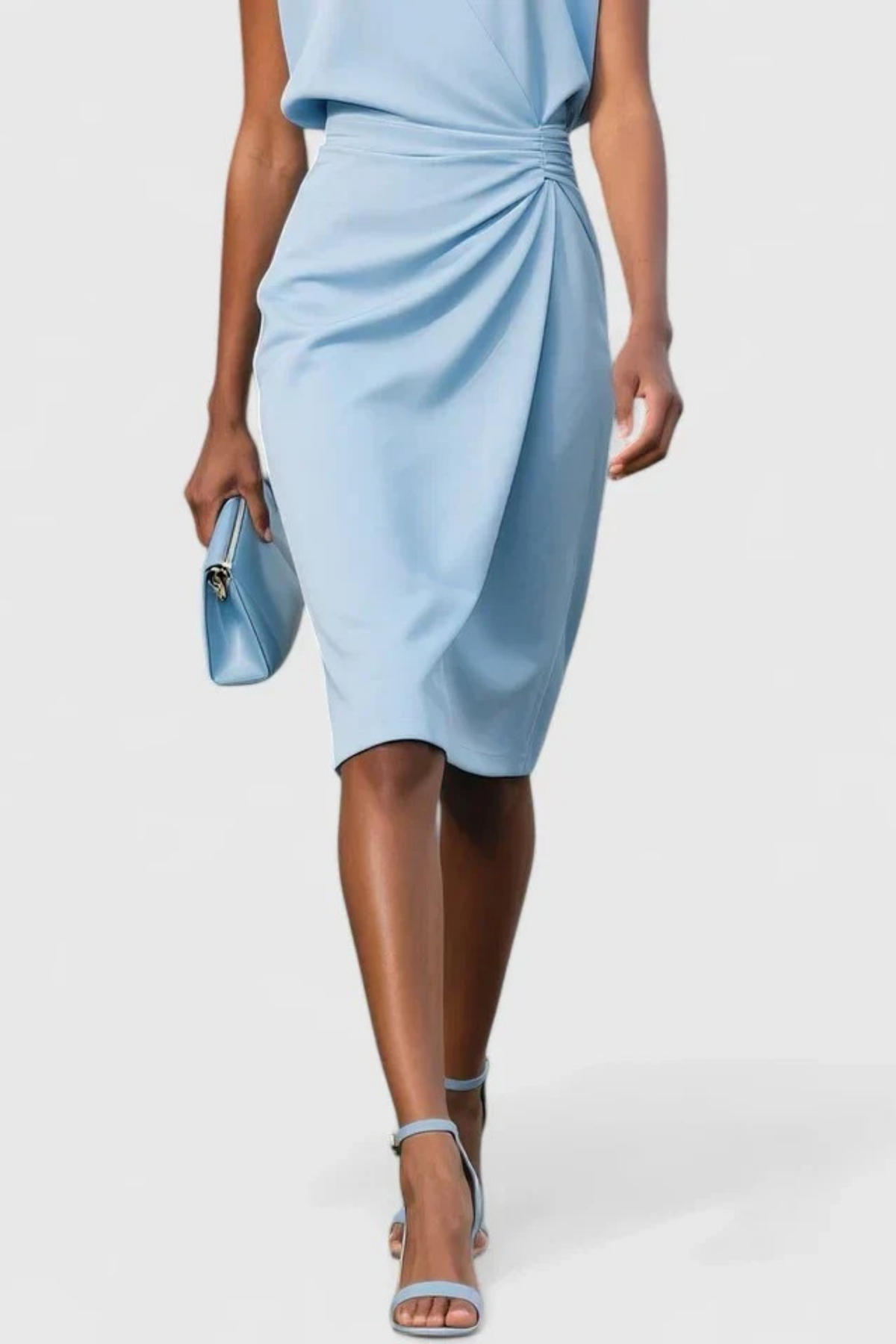 Sleeveless Midi Dress Refined Elegant Style