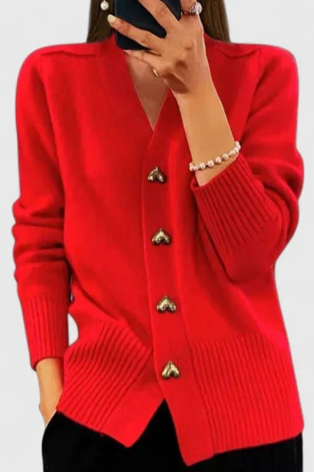 V Neck Blazer Ribbed Trim Chic Style