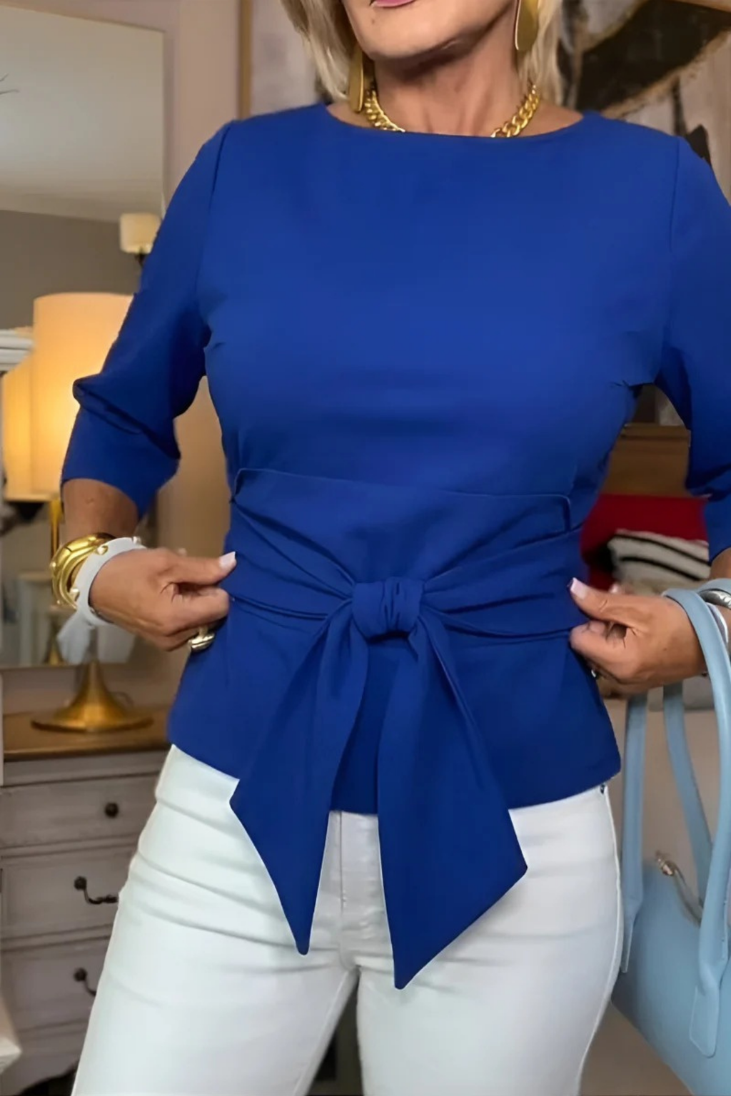 Women’s Top Waist Tie Elegant Style