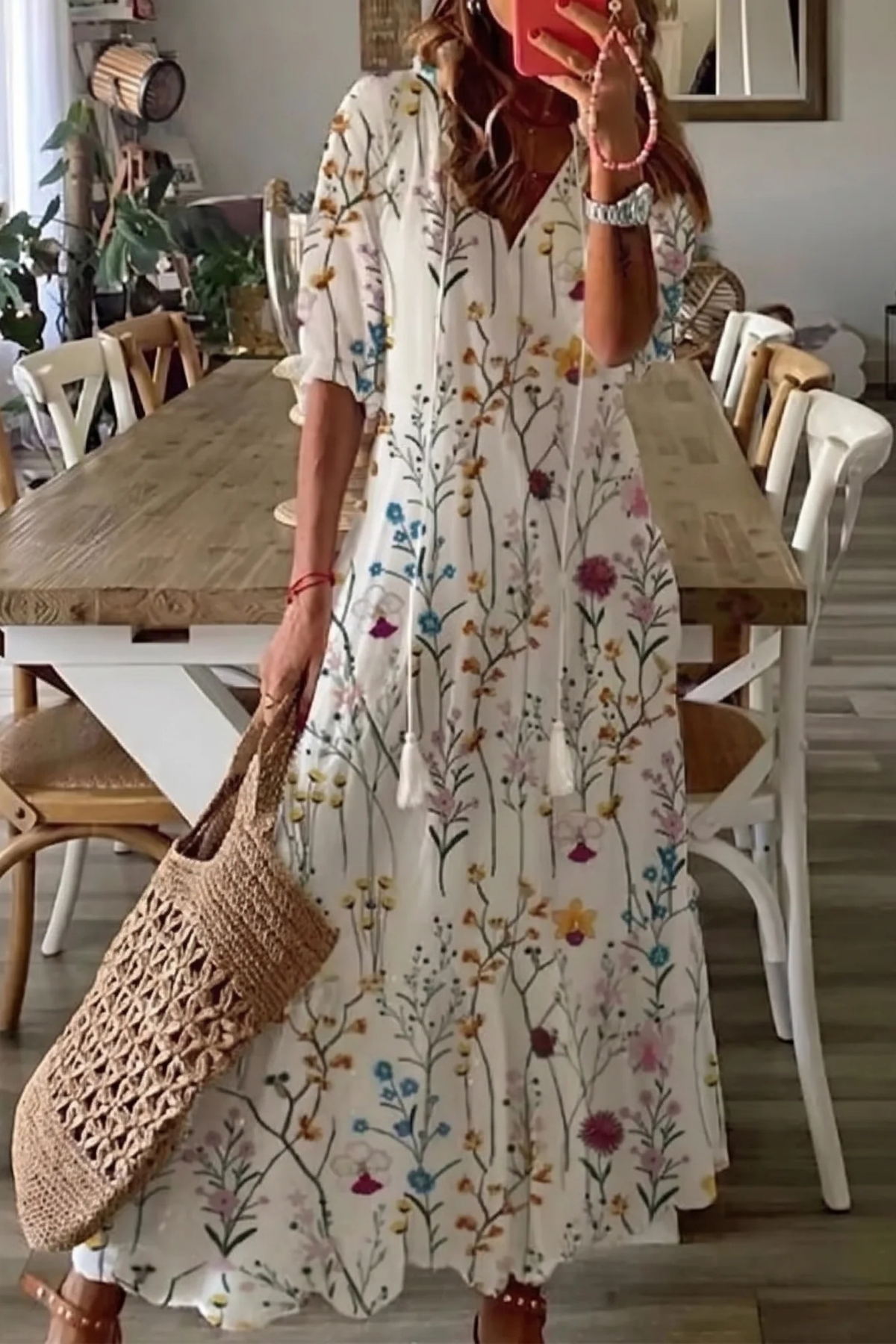 Boho Maxi Dress Relaxed Casual Style