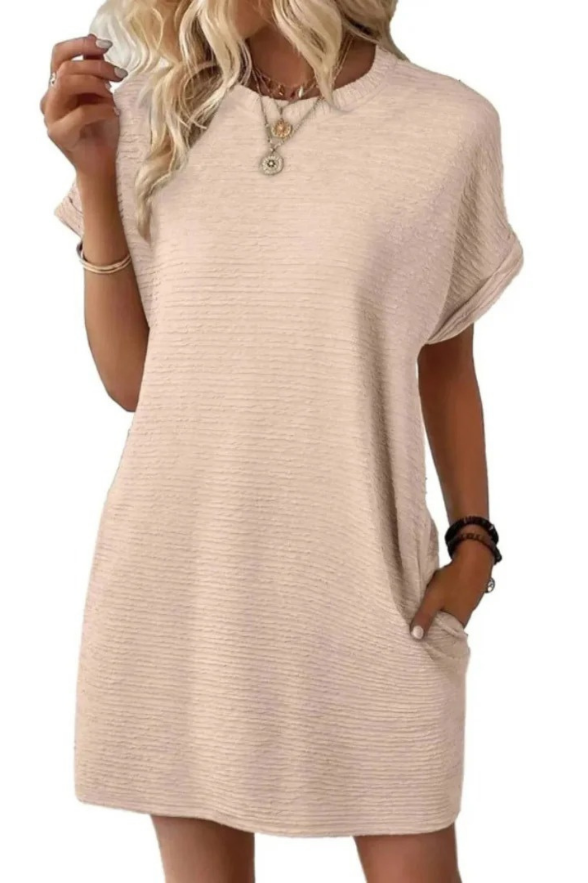 Pocket Mini Dress Relaxed Casual Style