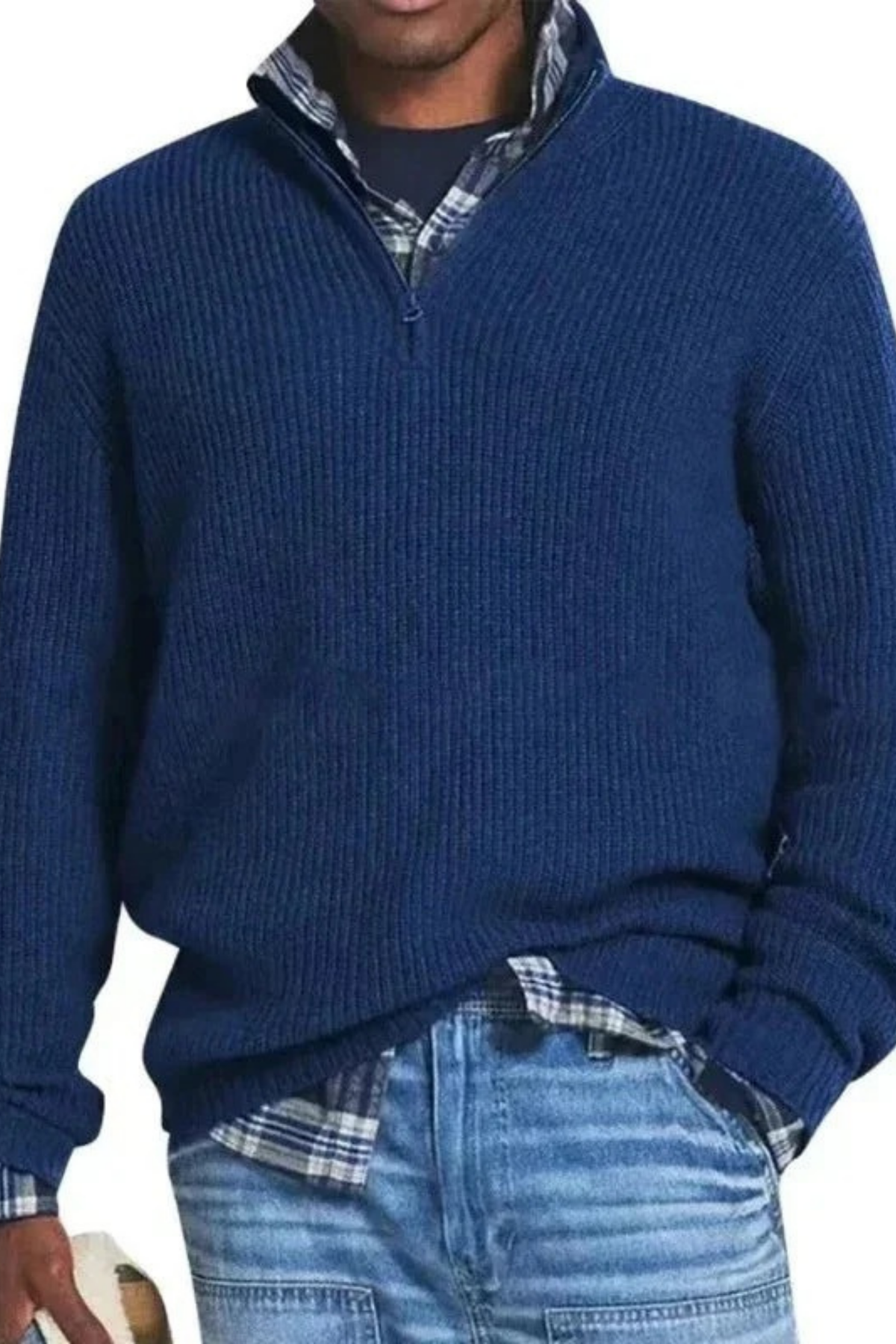Quarter Zip Sweater Classic Casual Style