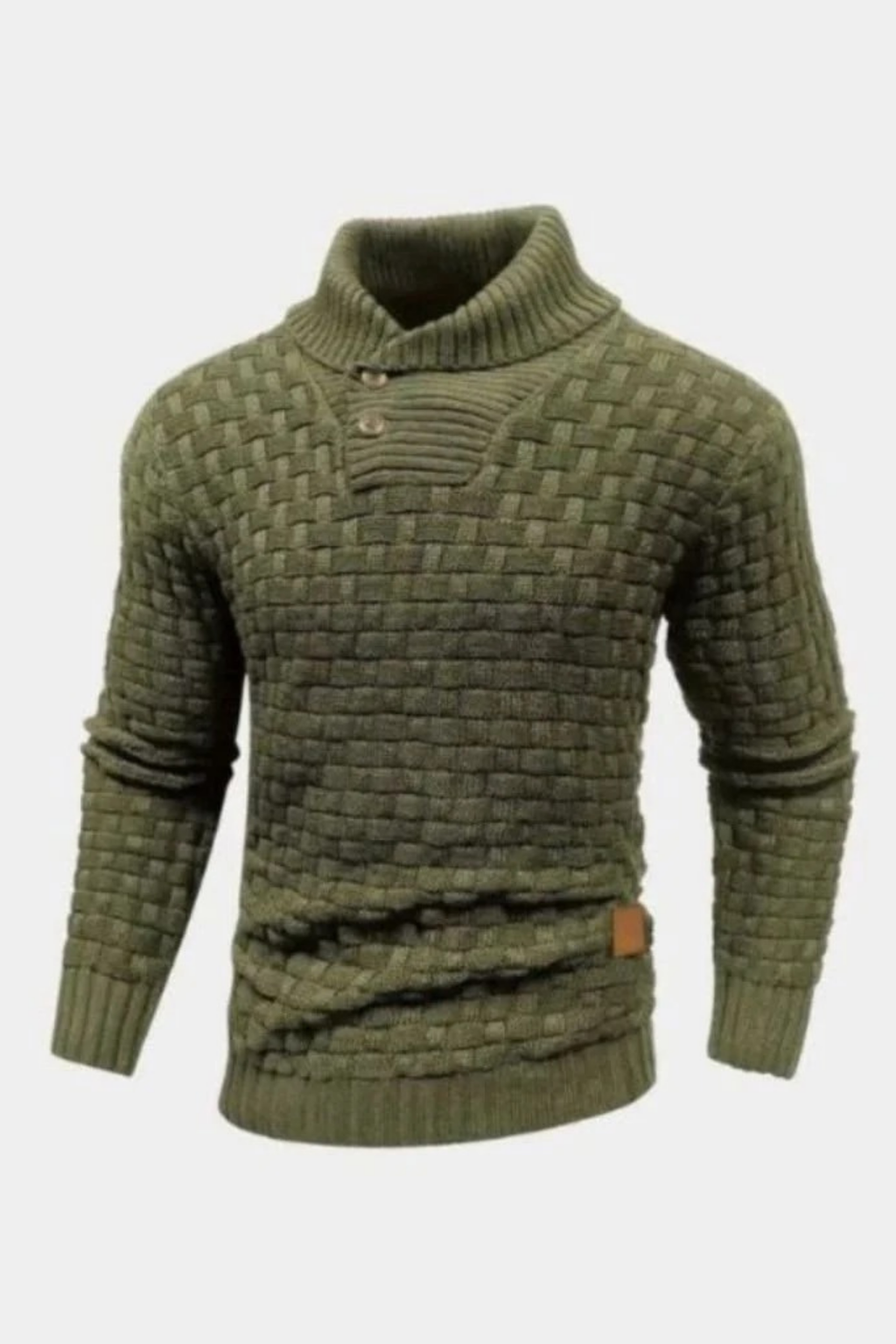 Men’s Shawl Collar Cardigan Textured Knit Style