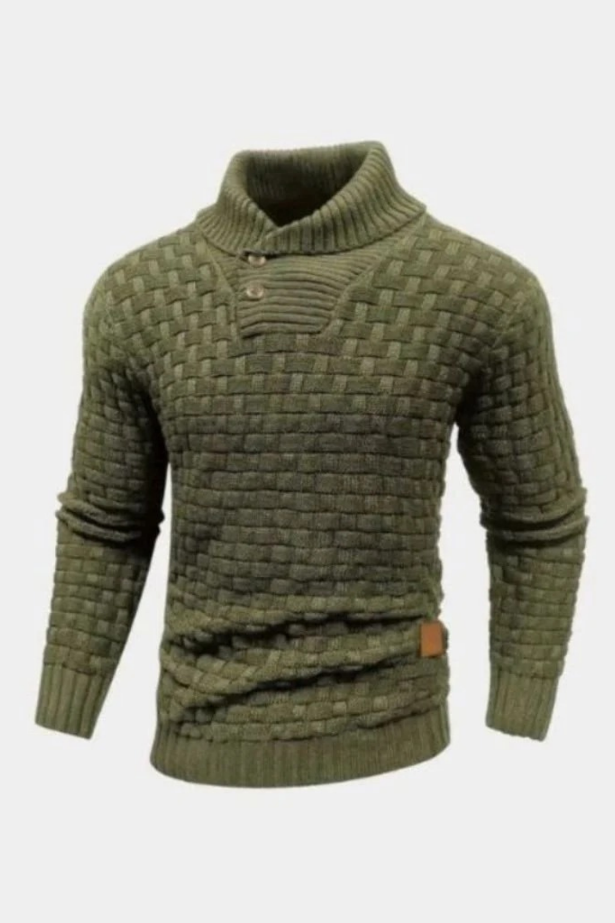 Men’s Shawl Collar Cardigan Textured Knit Style