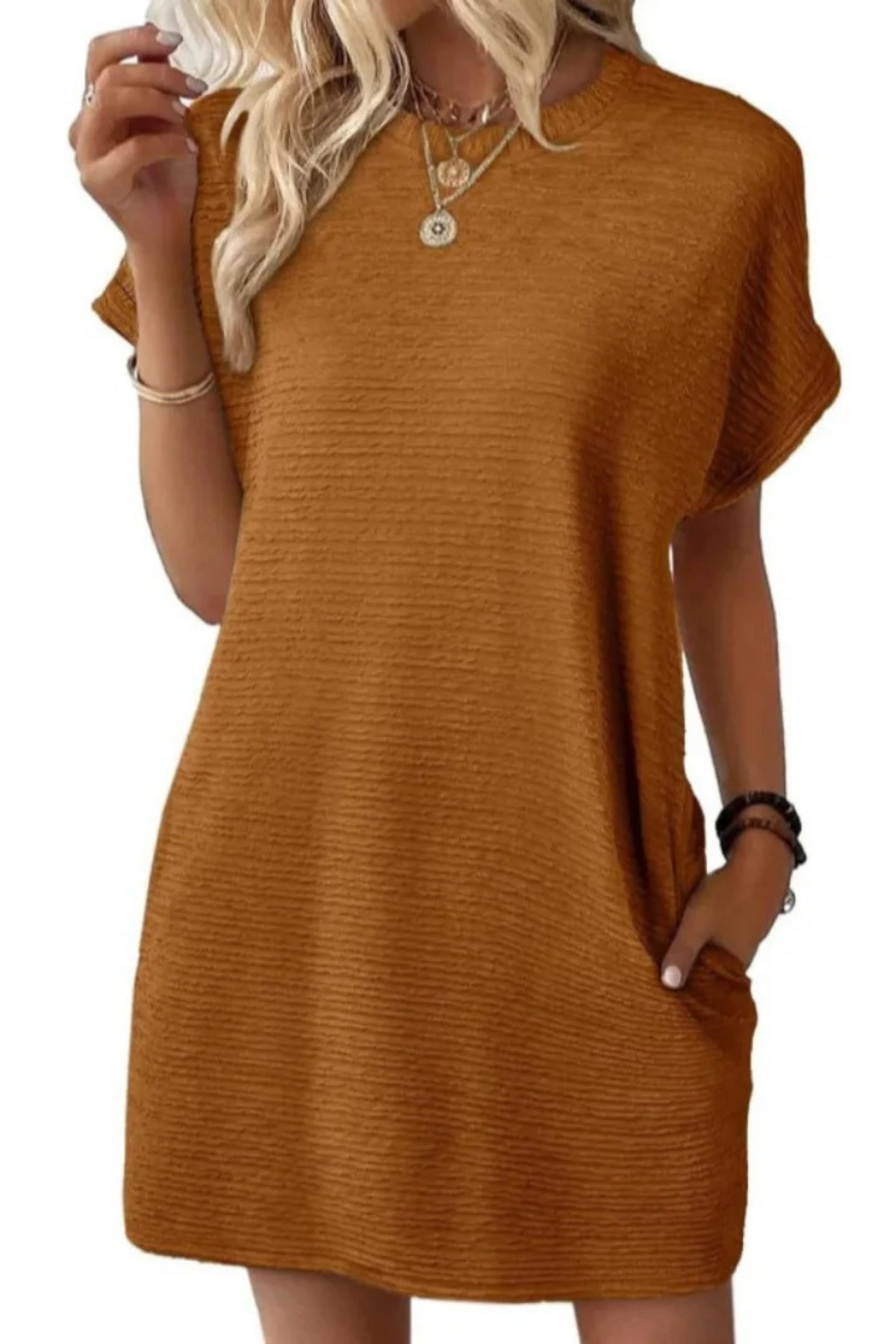 Pocket Mini Dress Relaxed Casual Style