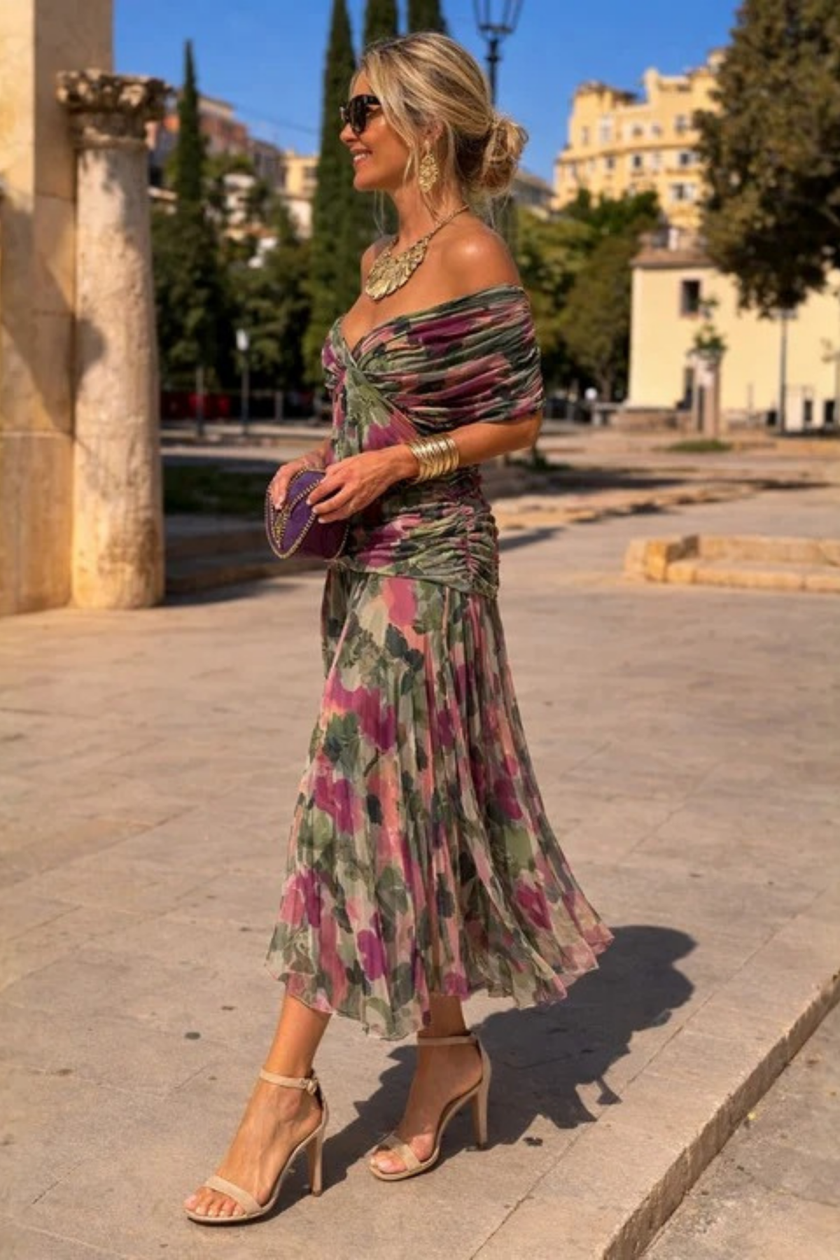 Off Shoulder Maxi Dress Refined Feminine Style