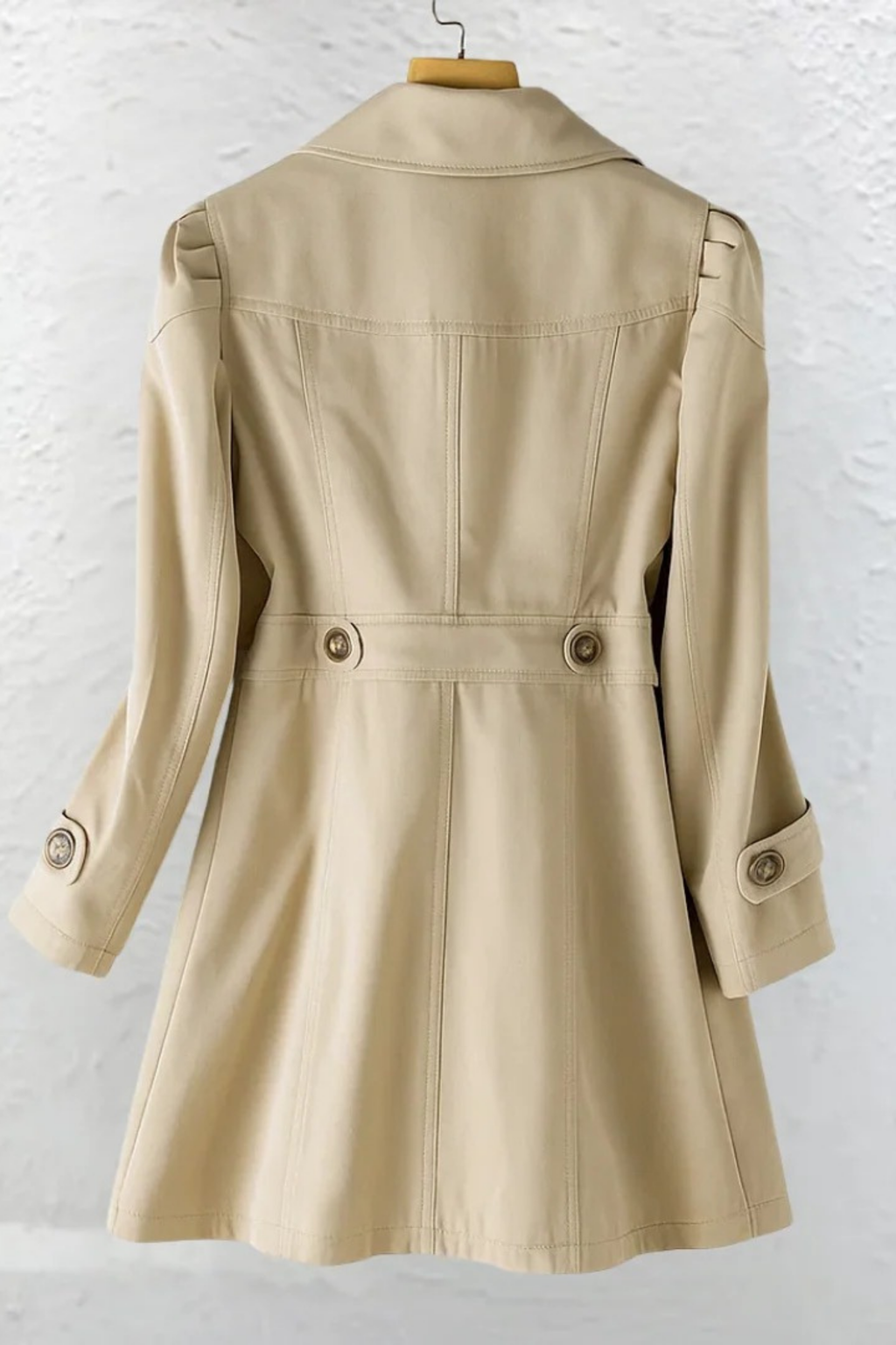 Trench Coat Button Front Timeless Elegant Style