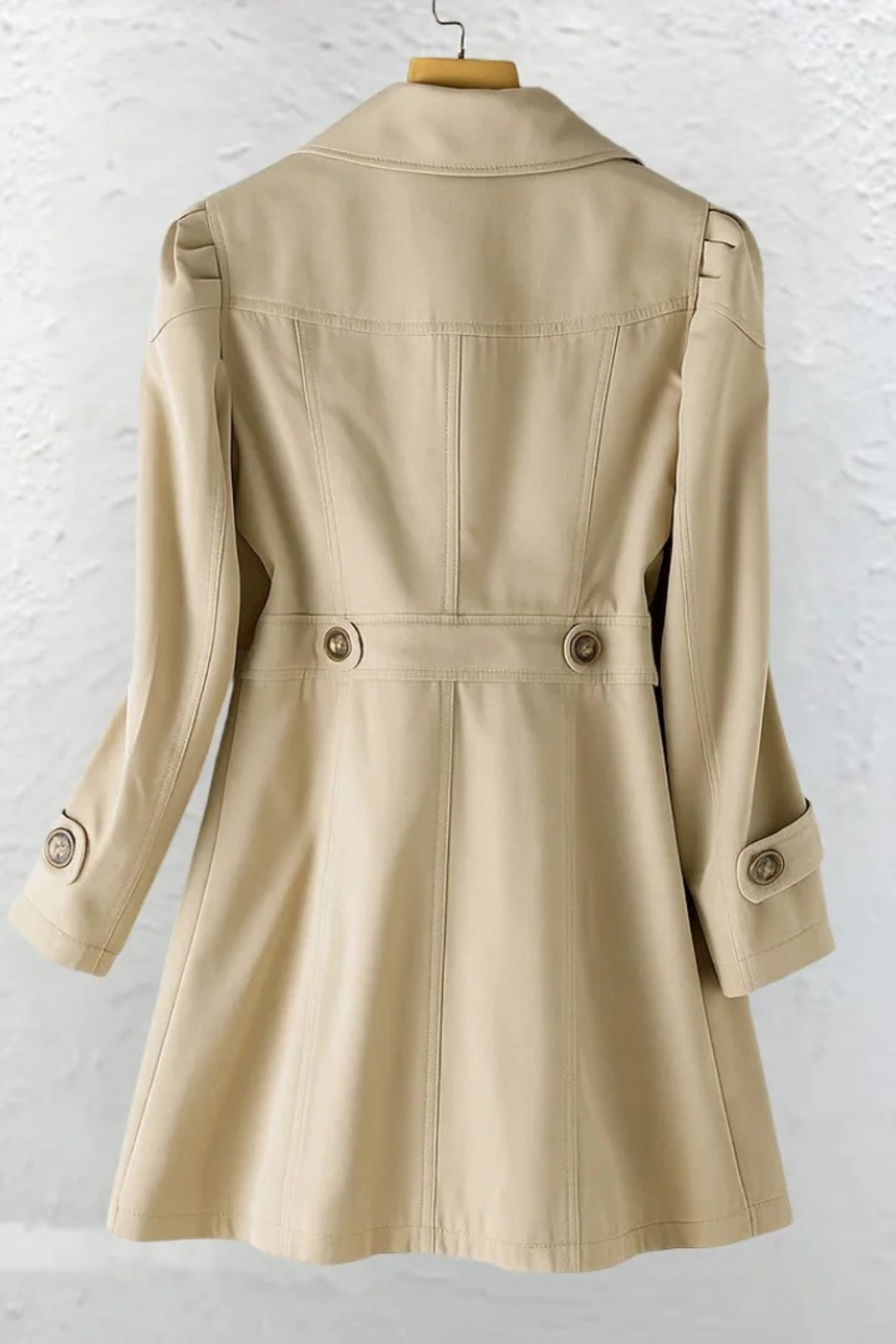 Trench Coat Button Front Timeless Elegant Style