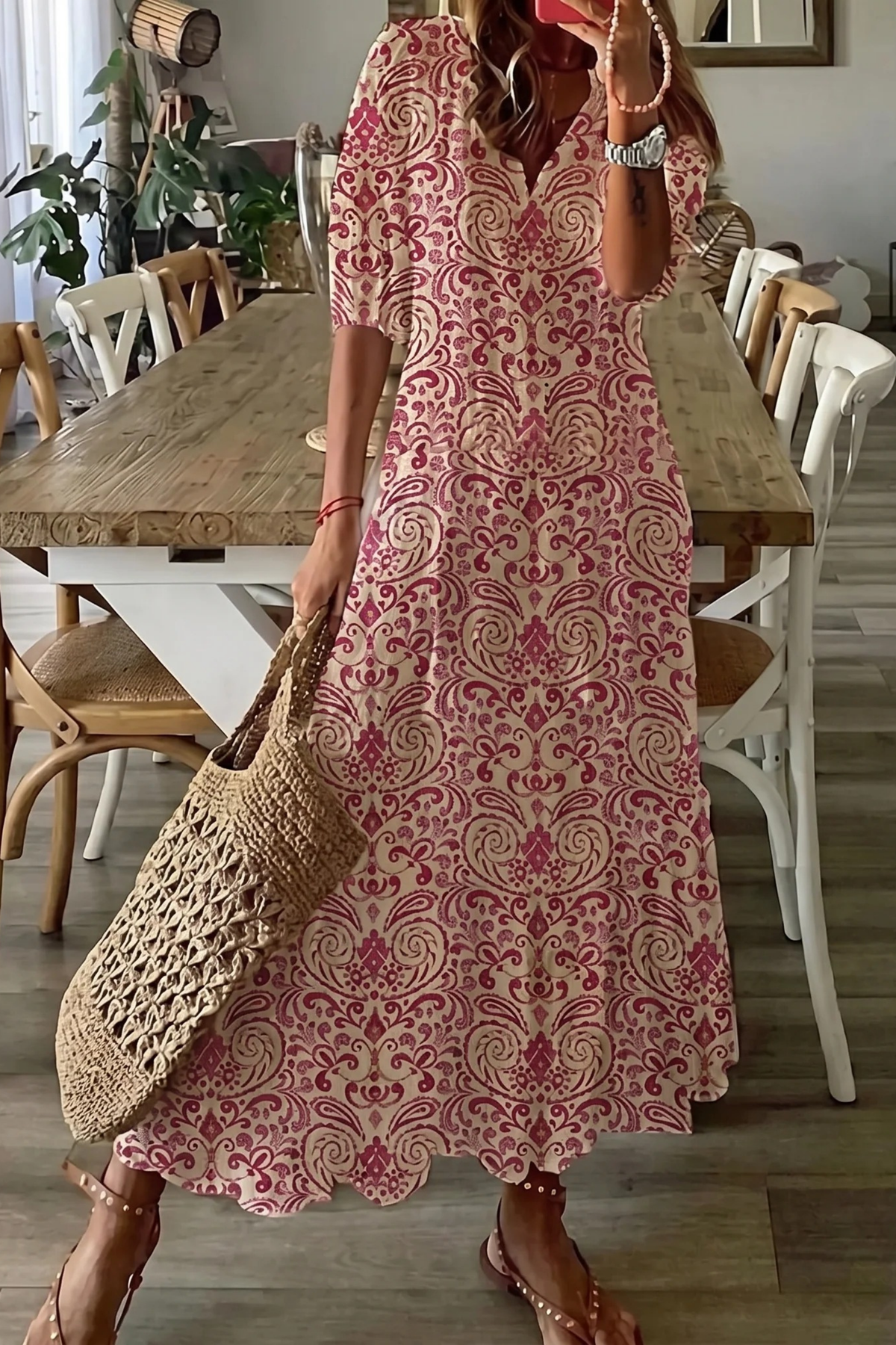 Boho Maxi Dress Relaxed Casual Style