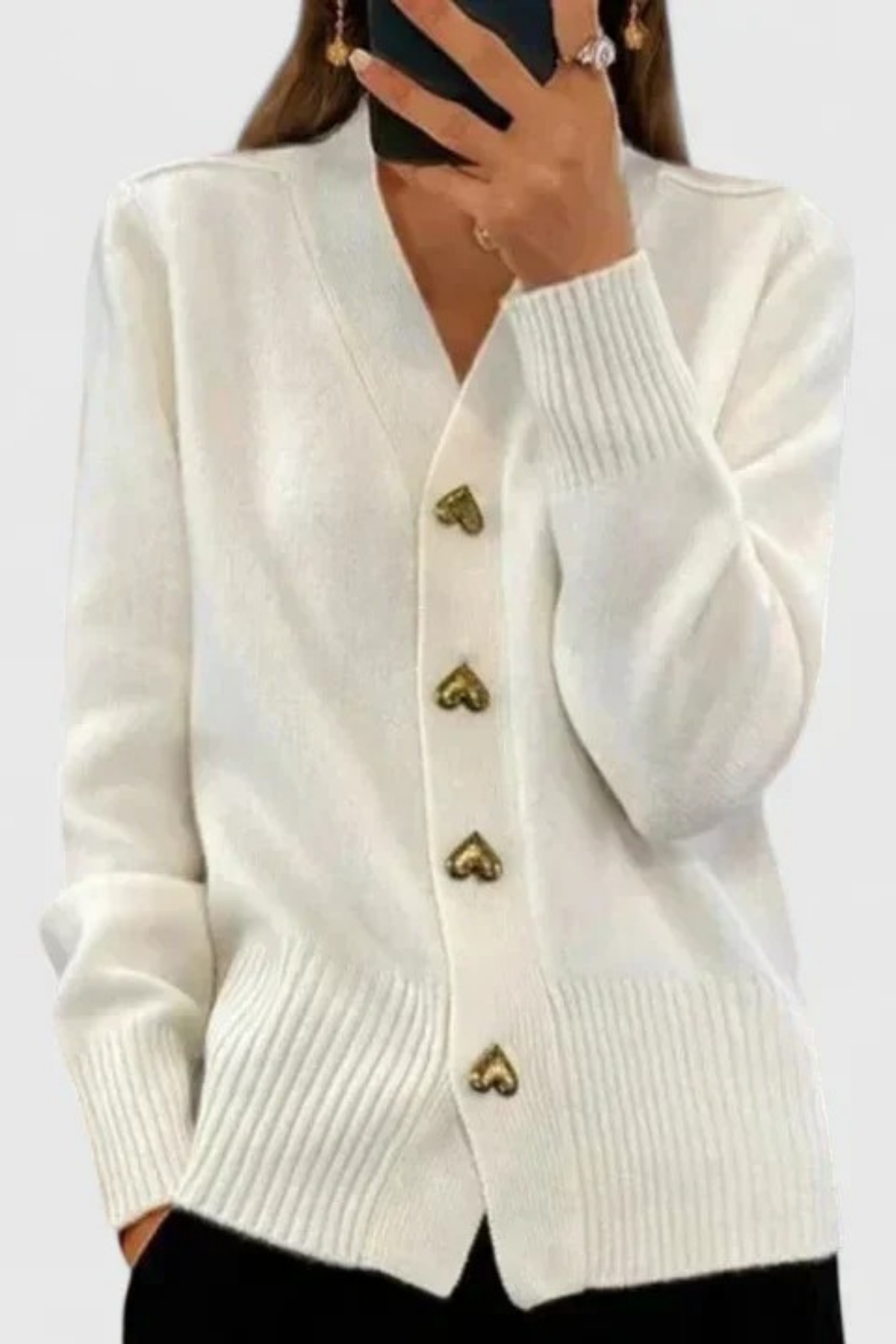 V Neck Blazer Ribbed Trim Chic Style