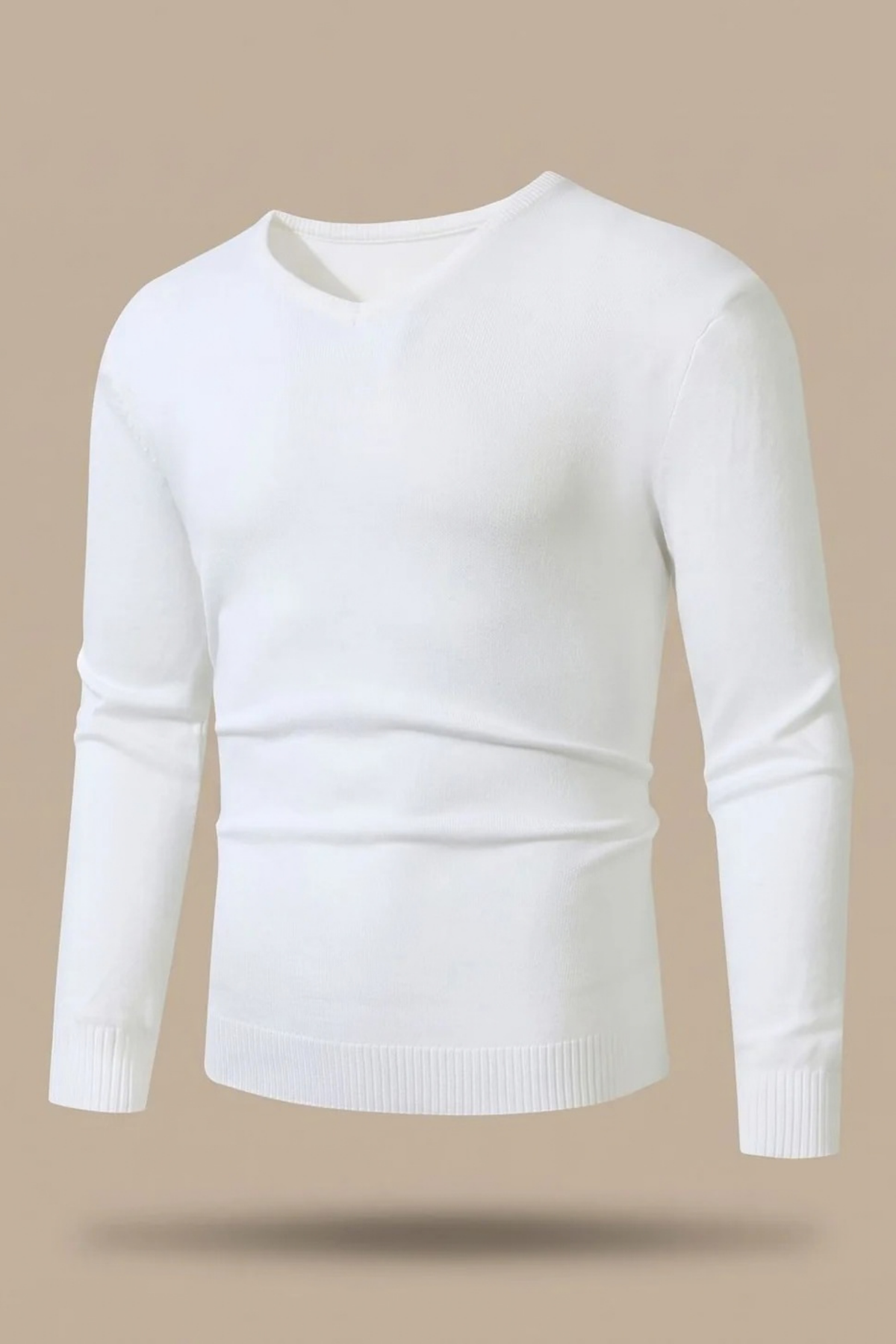 Men’s V-Neck Sweater Fine Knit Classic Style