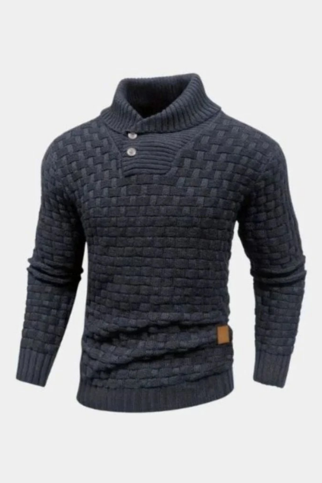 Men’s Shawl Collar Cardigan Textured Knit Style
