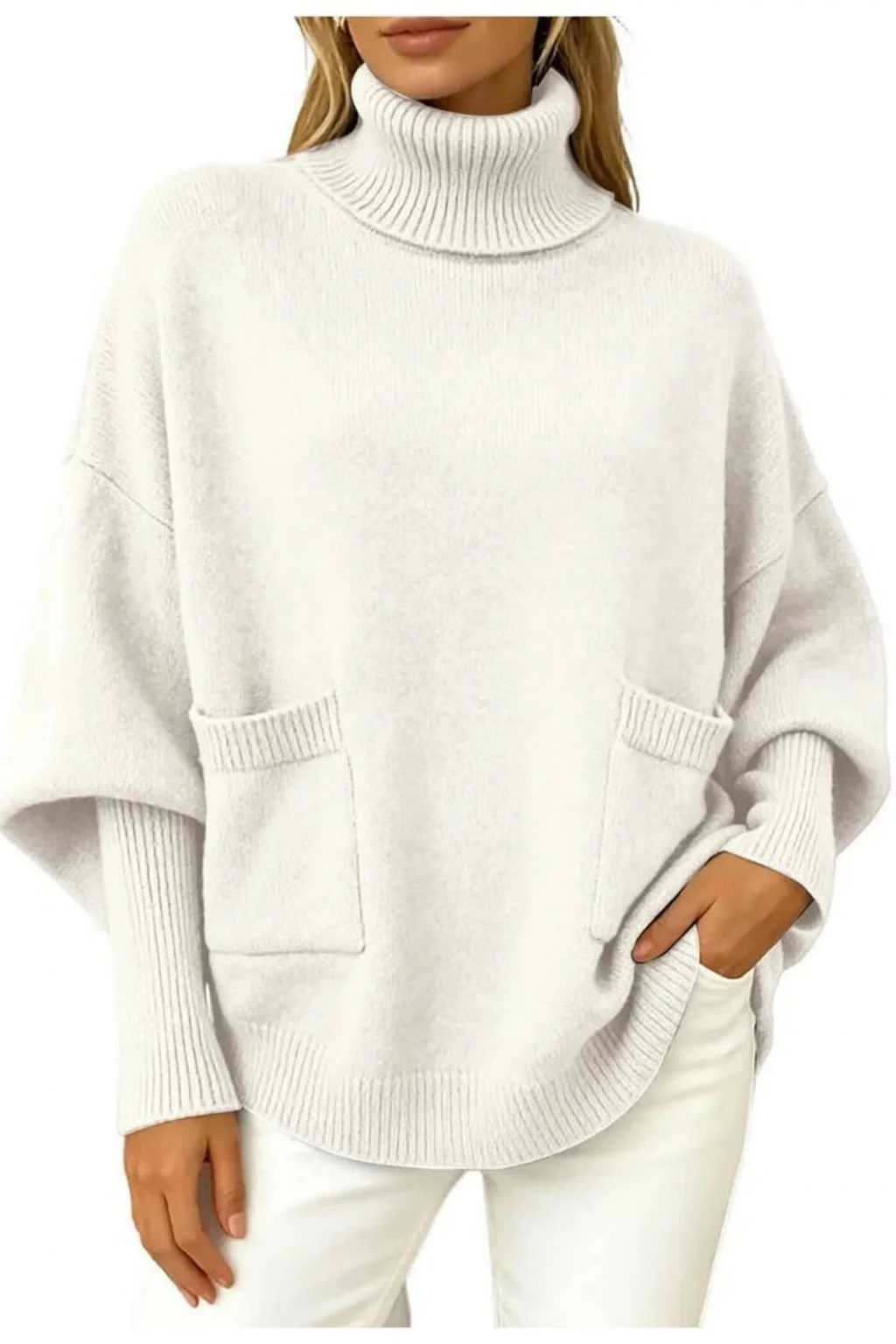 Women’s Turtleneck Sweater Oversized Relaxed Style