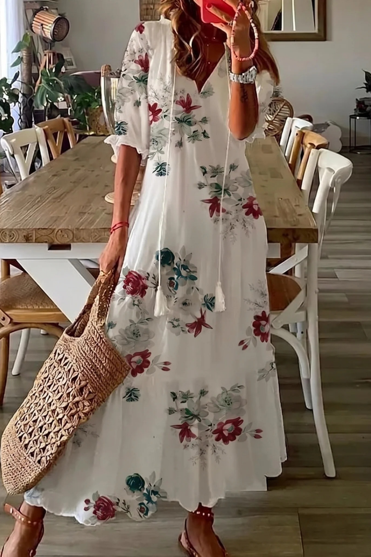 Boho Maxi Dress Relaxed Casual Style