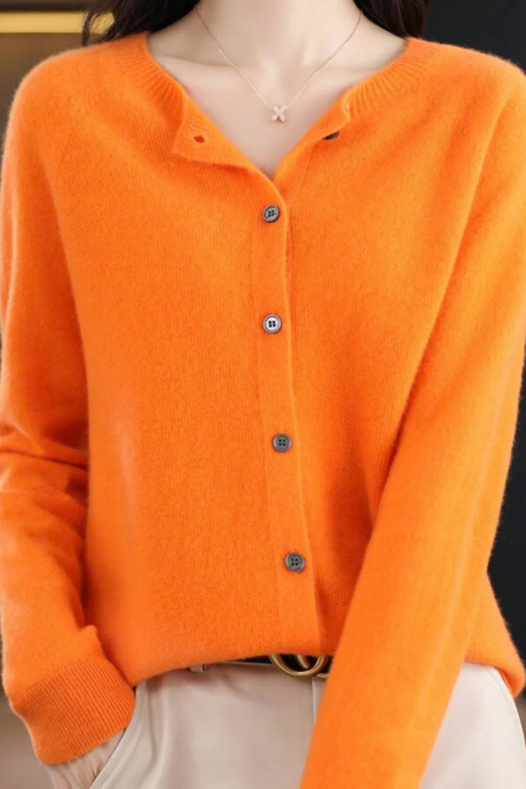 Women’s Button Front Cardigan Relaxed Elegant Style