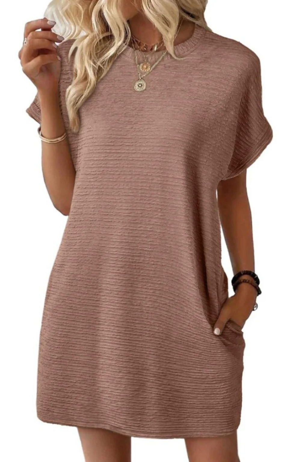 Pocket Mini Dress Relaxed Casual Style