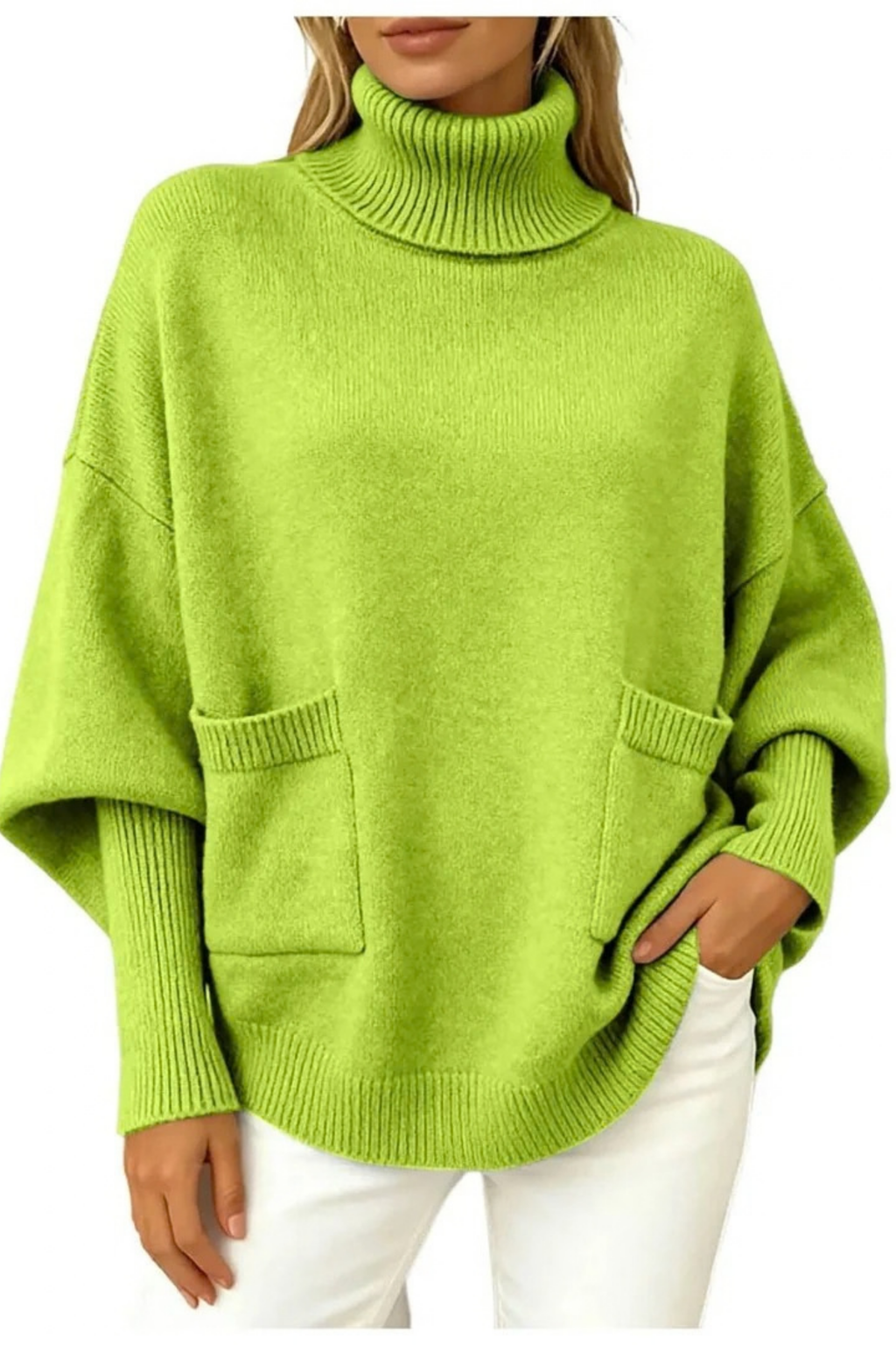 Women’s Turtleneck Sweater Oversized Relaxed Style