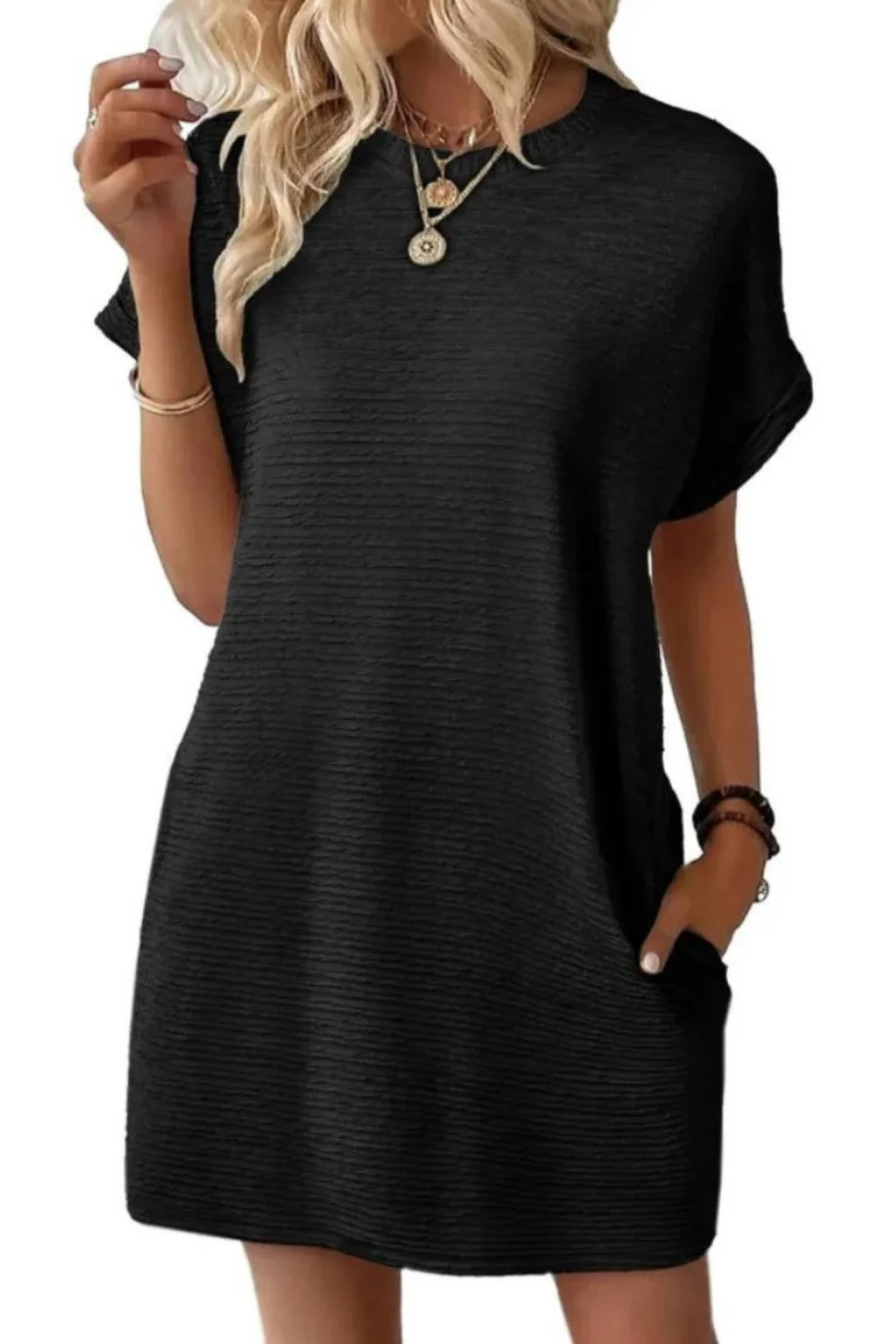Pocket Mini Dress Relaxed Casual Style