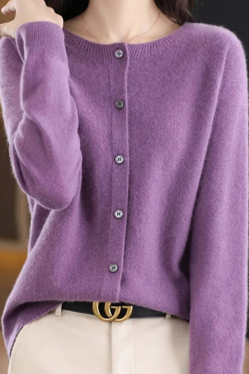 Women’s Button Front Cardigan Relaxed Elegant Style