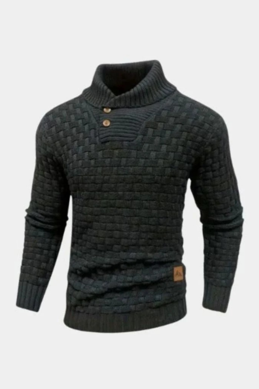 Men’s Shawl Collar Cardigan Textured Knit Style