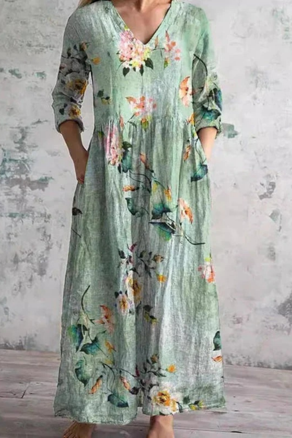 Floral Maxi Dress Relaxed Bohemian Style