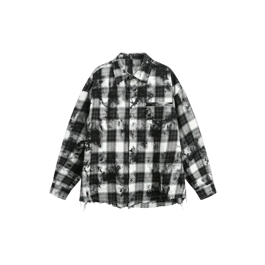 Men’s Black and White Long Sleeve Shirt