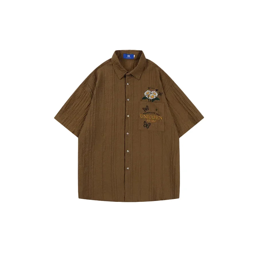Men’s Brown Short Sleeve Shirt
